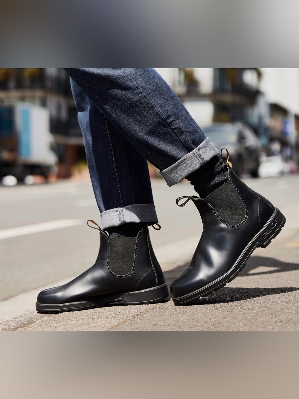 Black Chelsea Boots - Sleek Slip-On Dress Casual